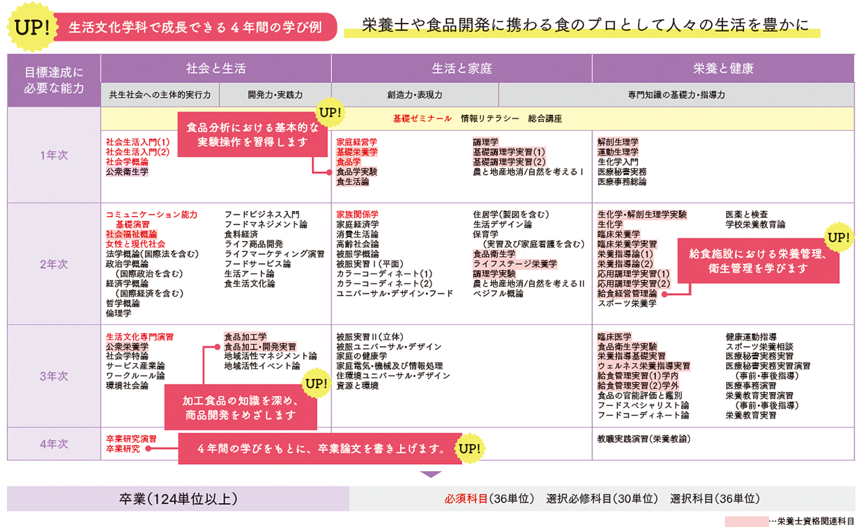 4年間の学び 川村学園女子大学