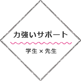 力強いサポート 学生×先生
